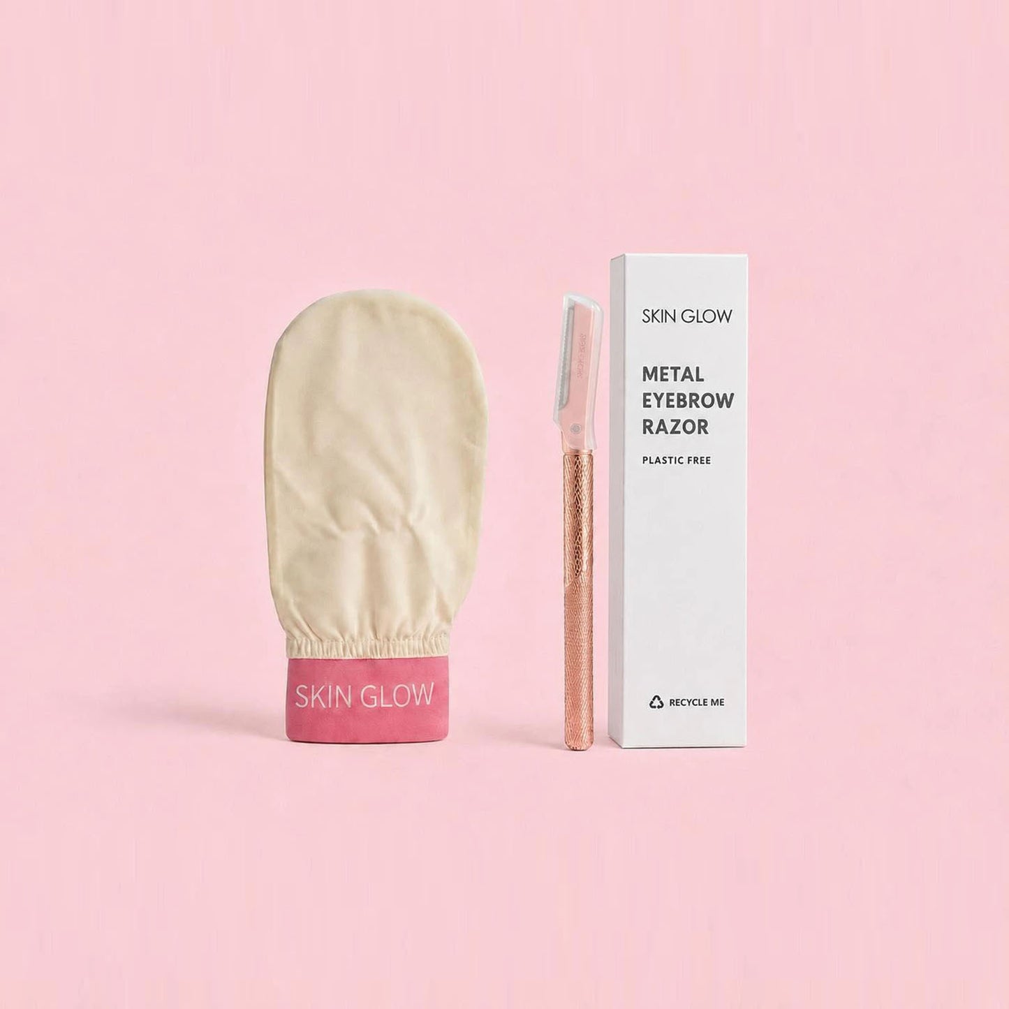 Silk Exfoliating Glove & Eyebrow Razor Bundle